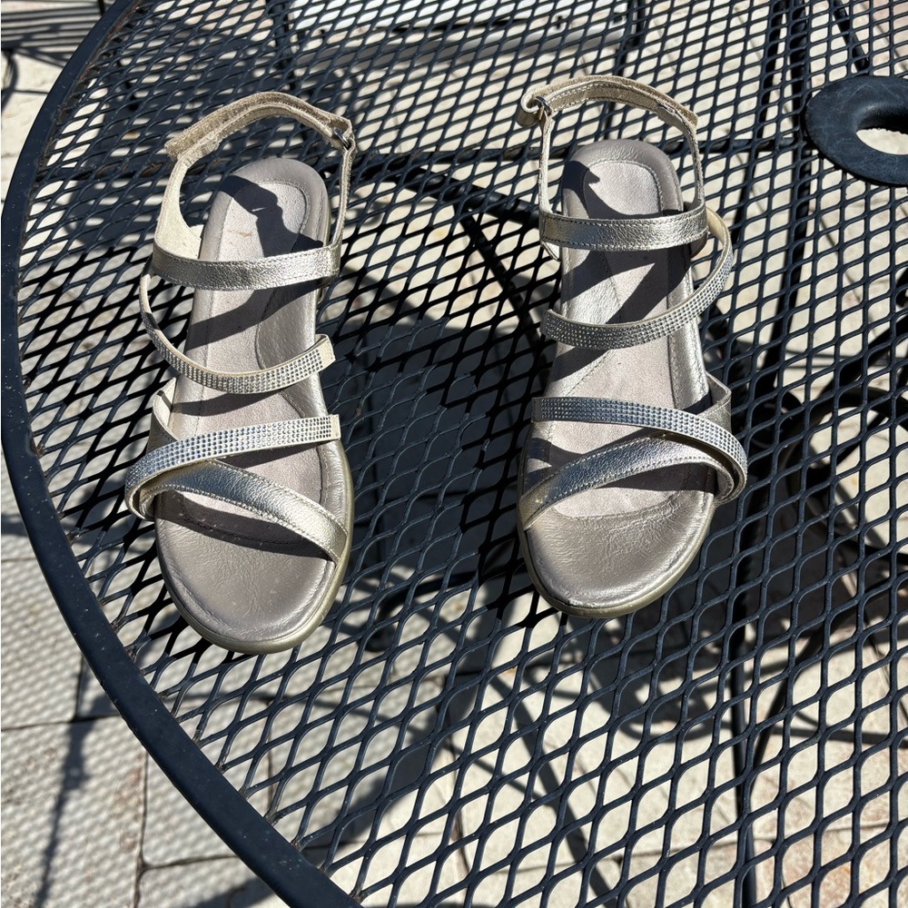Elegant Gold Strappy Sandals NAOT
